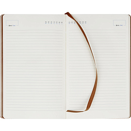 Ежедневник недатированный Attache Flex искусственная кожа Soft Touch А5 136 листов коричневый с фиксирующей резинкой (коричневый обрез)