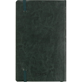 Ежедневник недатированный Attache Flex искусственная кожа Soft Touch А5 136 листов зелёный с фиксирующей резинкой (зелёный обрез)