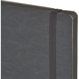 Ежедневник недатированный Attache Flex искусственная кожа Soft Touch А5 136 листов серый с фиксирующей резинкой (серый обрез)