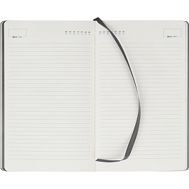 Ежедневник недатированный Attache Flex искусственная кожа Soft Touch А5 136 листов серый с фиксирующей резинкой (серый обрез)