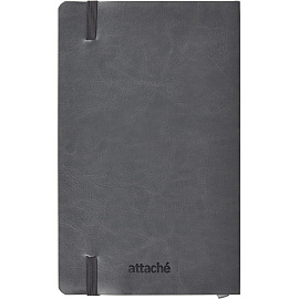 Ежедневник недатированный Attache Flex искусственная кожа Soft Touch А5 136 листов серый с фиксирующей резинкой (серый обрез)