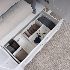 Шкаф комбинированный  ШС_Сириус 3 двери и 1 ящик белый