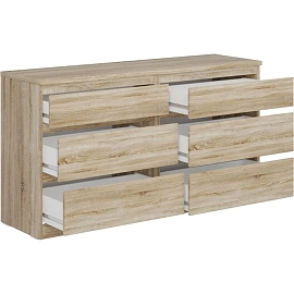 Комод ШС_Кастор 6 ящиков дуб сонома