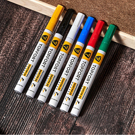 Маркер промышленный лаковый TOPFORT ZP1101 красный 2 мм (1827832) фото Маркер промышленный лаковый TOPFORT ZP1101 красный 2 мм (1827832)