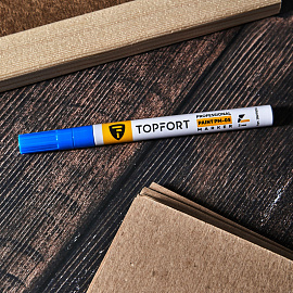 Маркер промышленный TOPFORT Paint для универсальной маркировки синий 2 мм фото Маркер промышленный TOPFORT Paint для универсальной маркировки синий 2 мм
