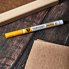 Маркер промышленный TOPFORT Paint для универсальной маркировки желтый 2 мм фото Маркер промышленный TOPFORT Paint для универсальной маркировки желтый 2 мм