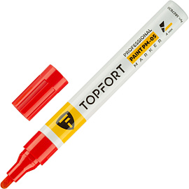 Маркер промышленный TOPFORT Paint для универсальной маркировки красный 4 мм