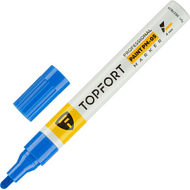 Маркер промышленный TOPFORT Paint для универсальной маркировки синий 4 мм