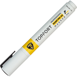 Маркер промышленный TOPFORT Paint для универсальной маркировки белый 3-6 мм фото Маркер промышленный TOPFORT Paint для универсальной маркировки белый 3-6 мм