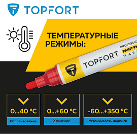 Маркер промышленный TOPFORT Paint для универсальной маркировки красный 3-6 мм фото Маркер промышленный TOPFORT Paint для универсальной маркировки красный 3-6 мм
