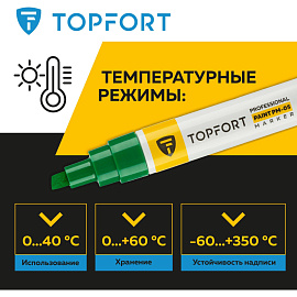 Маркер промышленный лаковый TOPFORT ZP2502 зелёный 6-8 мм (1827852) фото Маркер промышленный лаковый TOPFORT ZP2502 зелёный 6-8 мм (1827852)