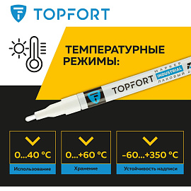 Маркер промышленный лаковый TOPFORT ZP1101 белый 2 мм (1827860) фото Маркер промышленный лаковый TOPFORT ZP1101 белый 2 мм (1827860)