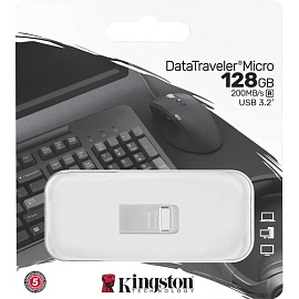 Флешка USB 3.0 128 ГБ Kingston Datatraveler Micro (DTMC3G2/128GB)