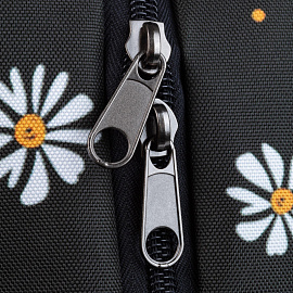 Рюкзак Комус Класс (№1 School) Квадро Ромашки 13 л чёрный