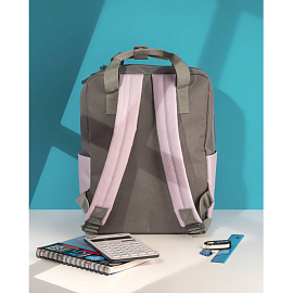 Рюкзак Комус Класс (№1 School) Квадро 13 л голубой/серый