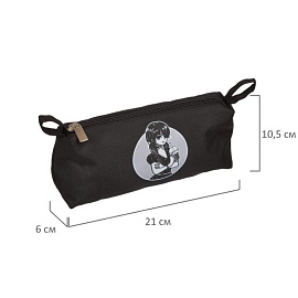 Пенал-косметичка односекционный Комус Класс (№1 School) Аниме Готика черный