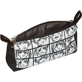 Пенал-косметичка односекционный Комус Класс (№1 School) Аниме Комикс черный