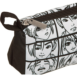 Пенал-косметичка односекционный Комус Класс (№1 School) Аниме Комикс черный