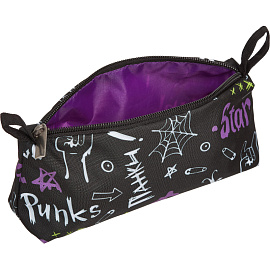 Пенал-косметичка односекционный Комус Класс (№1 School) Панк черный