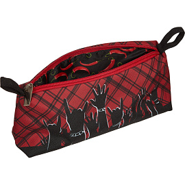 Пенал-косметичка односекционный Комус Класс (№1 School) Рок красный