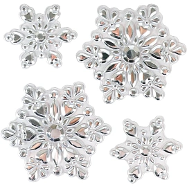 Наклейка интерьерная Набор зимних снежинок 18x18 см , НУ-8896