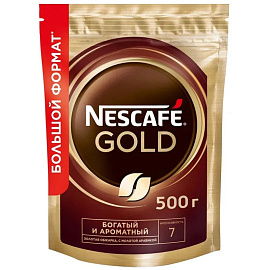 Кофе растворимый сублимированный Нескафе Голд 500 г (пакет)