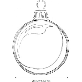 Шар новогодний BigDecor пластик золотистый (диаметр 20 см, 4812411)