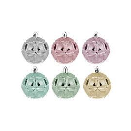 Набор шаров ёлочных Magic Time пластик разноцветные (диаметр 6 см, 6 штук в упаковке, 90782)