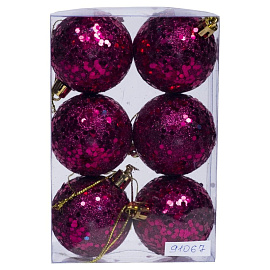 Набор шаров Magic Time пластик фиолетовые (диаметр 5 см, 6 штук в упаковке) фото Набор шаров Magic Time пластик фиолетовые (диаметр 5 см, 6 штук в упаковке)