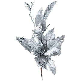 Елочная игрушка Magic Time Цветок пастель пластик серебристая (высота 36 см) фото Елочная игрушка Magic Time Цветок пастель пластик серебристая (высота 36 см)