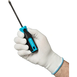 Перчатки рабочие защитные TOPFORT нейлоновые белые (2 нити, 13 класс, размер 7 (S))