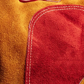 Краги сварщика спилковые TOPFORT пятипалые желтые