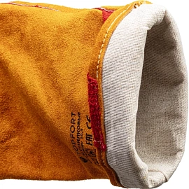 Краги сварщика спилковые TOPFORT пятипалые желтые