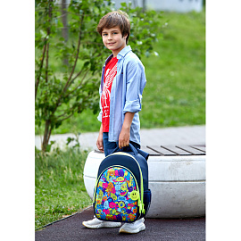 Рюкзак школьный ортопедический Комус Класс Максики синий