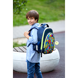 Рюкзак школьный ортопедический Комус Класс Максики синий