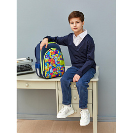 Рюкзак школьный ортопедический Комус Класс Максики синий