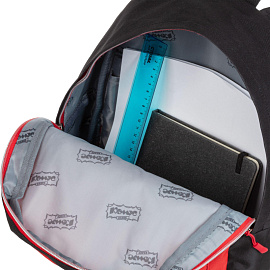 Рюкзак школьный ортопедический Комус Класс Летучая мышь красный