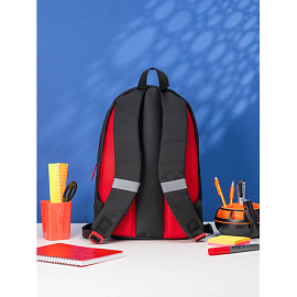 Рюкзак школьный ортопедический Комус Класс Летучая мышь красный