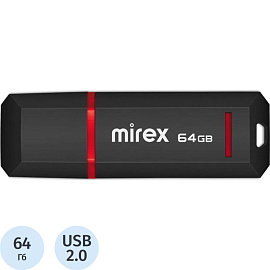 Флешка USB 2.0 64 ГБ Mirex Knight (13600-FMUKNT64)