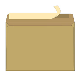 Конверт Ecopost1 С4 80 г/кв.м коричневый стрип (250 штук в упаковке)