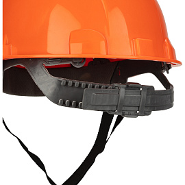 Каска защитная TOPFORT Стандарт 102 оранжевая с ленточным механизмом