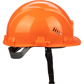 Каска защитная TOPFORT Стандарт 102 оранжевая с ленточным механизмом