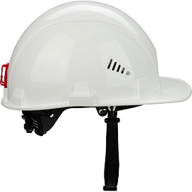 Каска защитная TOPFORT Стандарт 201 белая с храповым механизмом