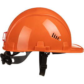 Каска защитная TOPFORT Стандарт 202 оранжевая с храповым механизмом