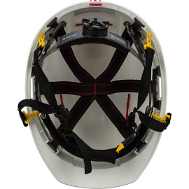 Каска защитная для работ на высоте TOPFORT Универсал 301 белая с храповым механизмом