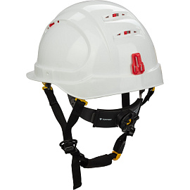 Каска защитная для работ на высоте TOPFORT Универсал 301 белая с храповым механизмом