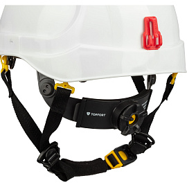 Каска защитная для работ на высоте TOPFORT Универсал 301 белая с храповым механизмом