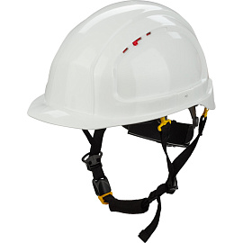 Каска защитная для работ на высоте TOPFORT Универсал 301 белая с храповым механизмом