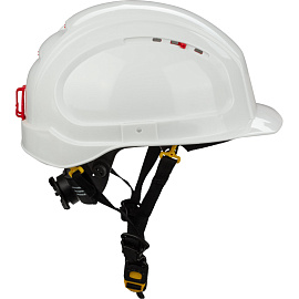 Каска защитная для работ на высоте TOPFORT Универсал 301 белая с храповым механизмом