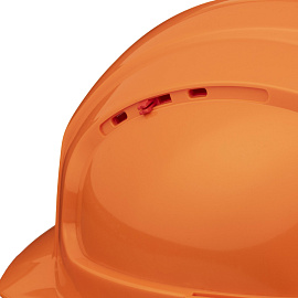 Каска защитная для работ на высоте TOPFORT Универсал 302 оранжевая с храповым механизмом